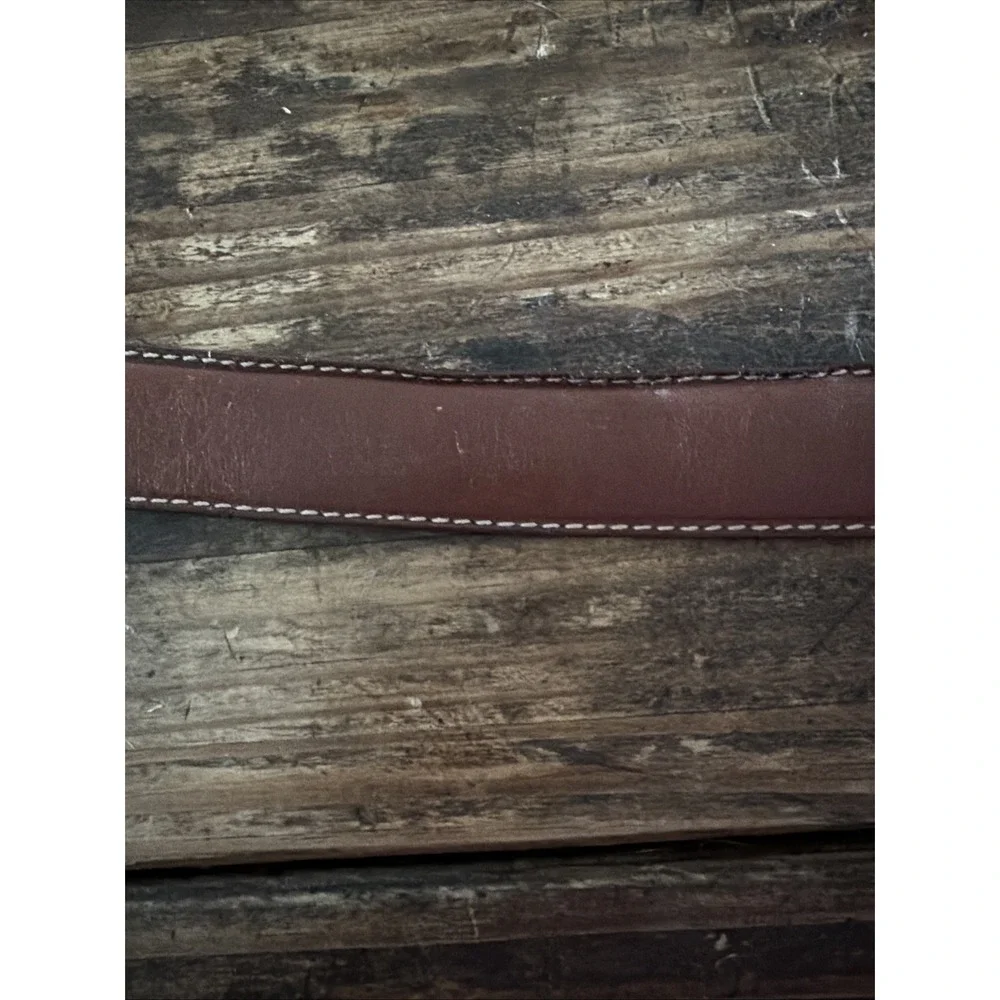vintage polo ralph lauren‎ Brown Leather Belt/brass Buckle Sz 100/40
